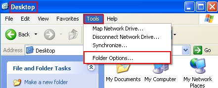 Desktop tools & folder options