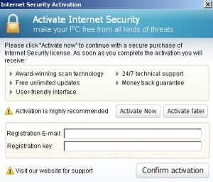 Internet Security Activation
