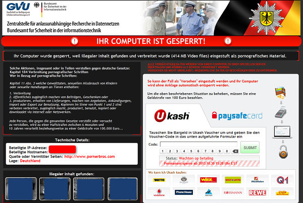 GVU Ihr computer ist gesperrt 