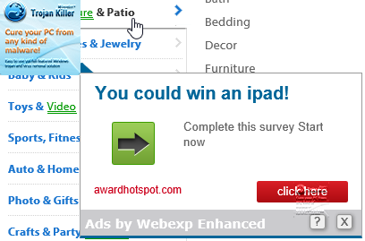 Ads by Webexp Enhanced adware