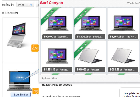 Surf Canyon adware