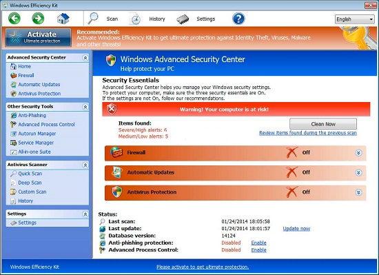 Windows Efficiency Kit virus