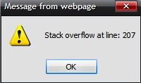 Stack overflow at line: 207 pop-up