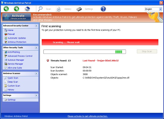 Windows Antivirus Patrol malware