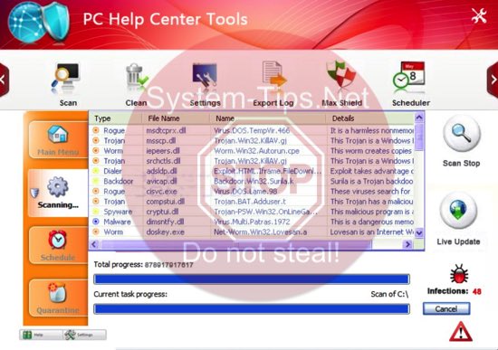 PC Help Center Tools virus