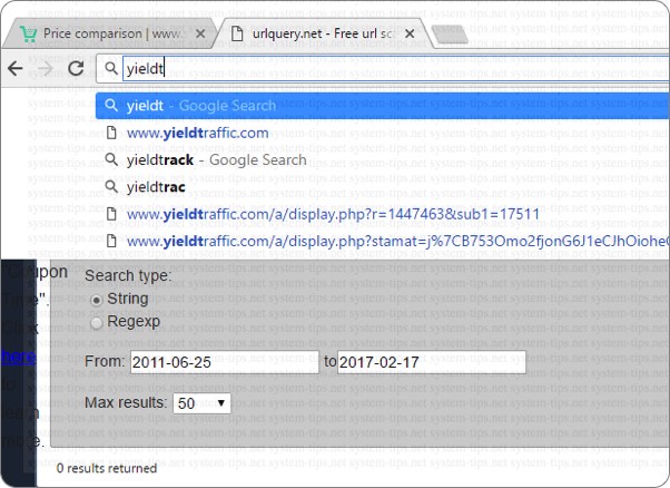 Yieldtraffic.com/a/display redirect virus