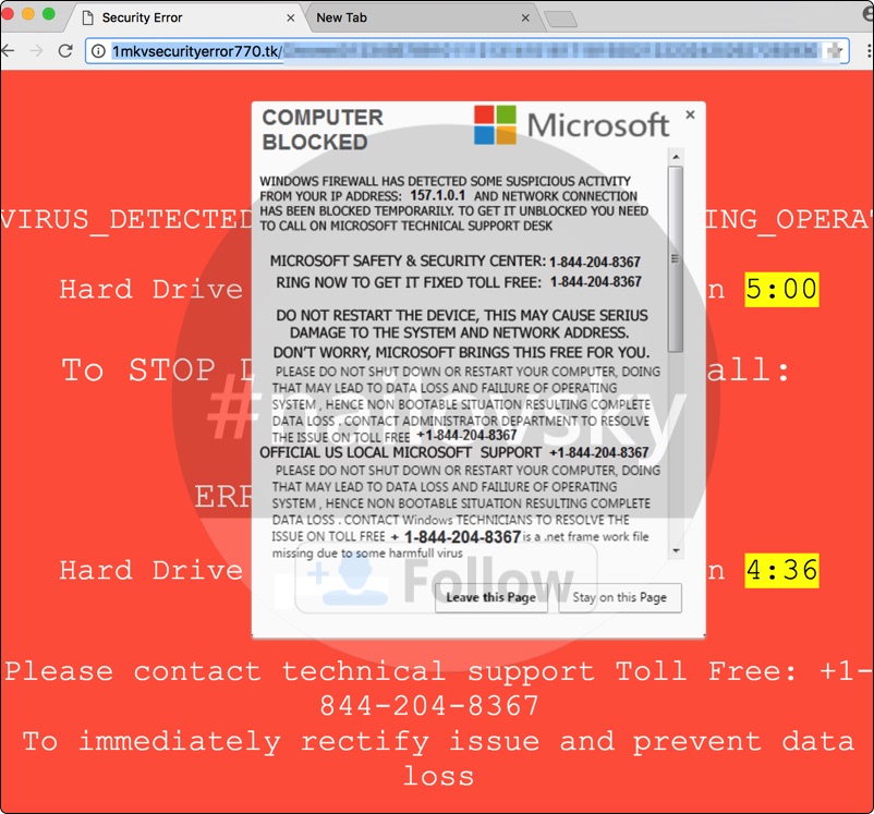 Computer Blocked 1-844-204-8367