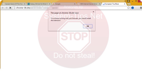 Chrome-38.site pop-up