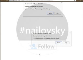 Clyne.info Warning pop-up