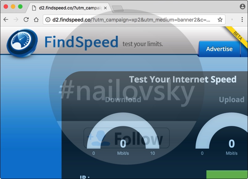 D2.findspeed.co redirect trojan