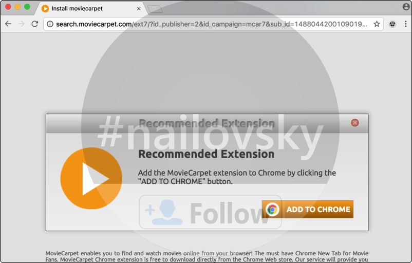 MovieCarpet browser modifier