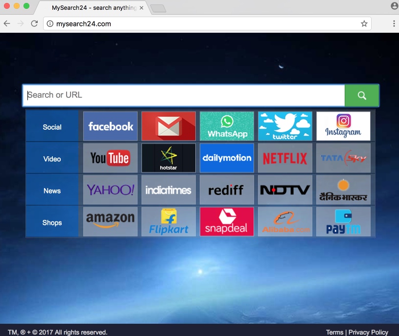 Mysearch24 browser hijacker