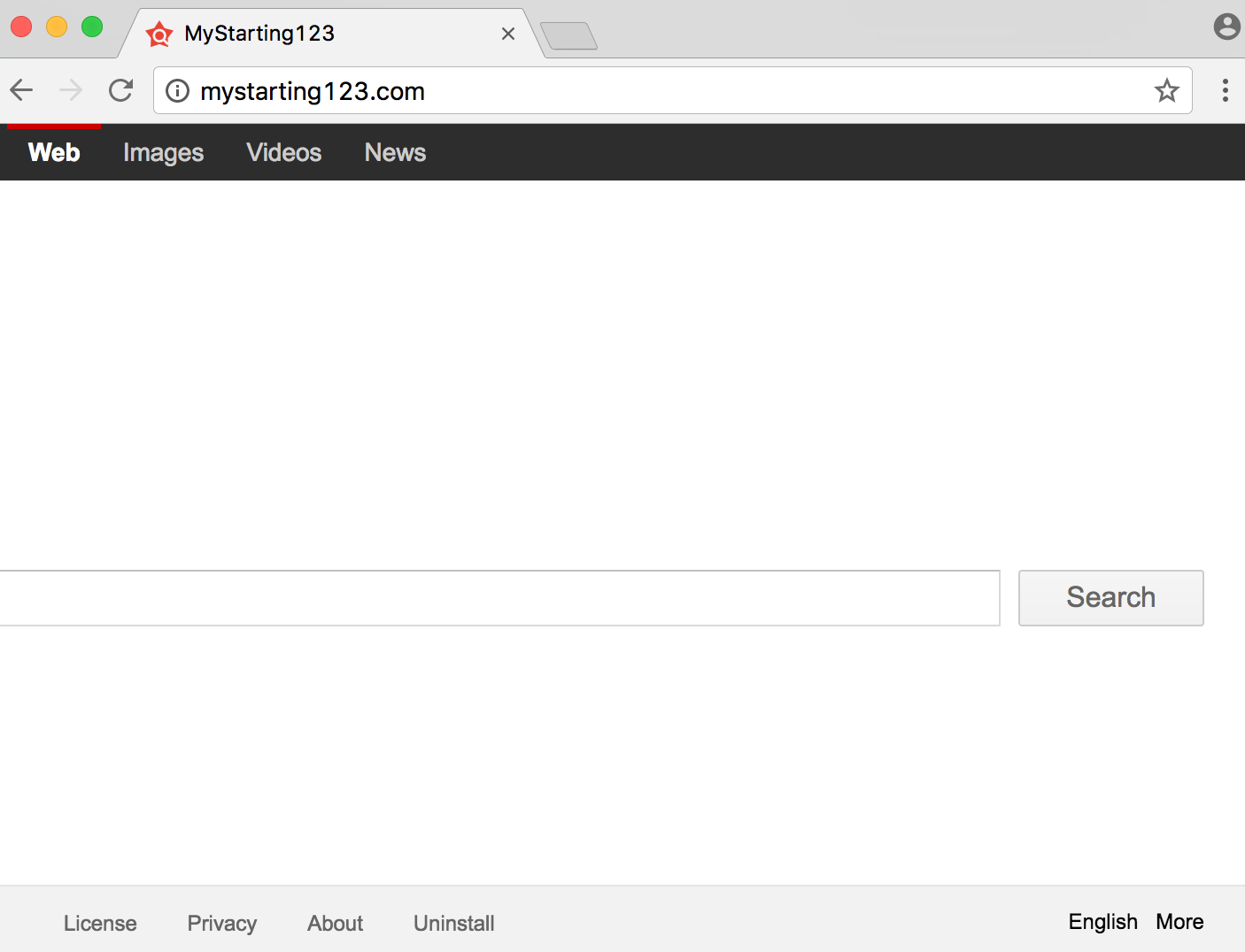 MyStarting123 browser hijacker