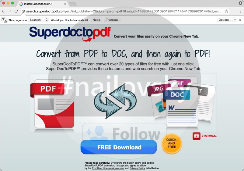 SuperDocToPDF browser virus