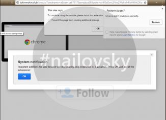 Tokinmokin.club pop-up scam