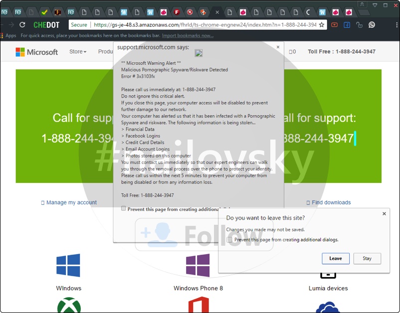 1-888-244-3947 Error # 3x3103fx online scam