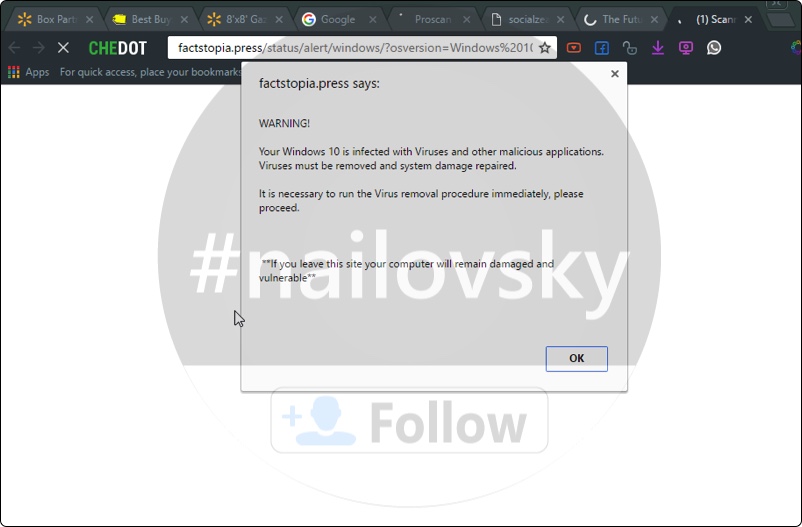 factstopia.press Warning scam