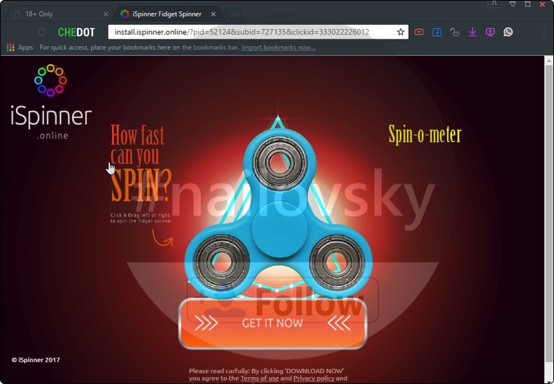 iSpinner Fidget Spinner hijacker