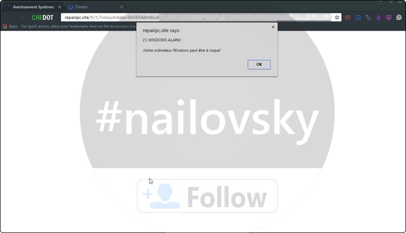 repairpc.site Avertissement Systèmes