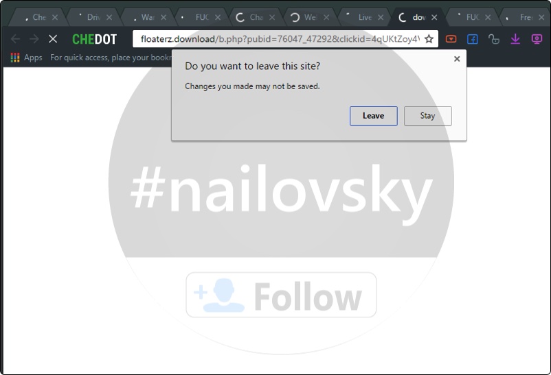 Floaterz.download pop-up