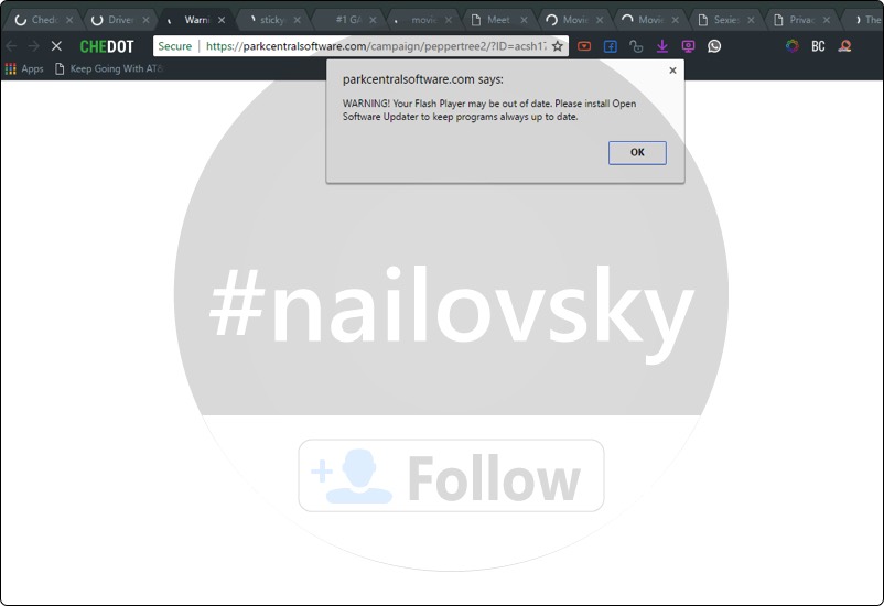 Parkcentralsoftware.com warning scam