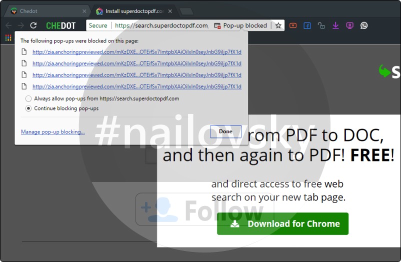 Zia.anchoringpreviewed.com redirect virus
