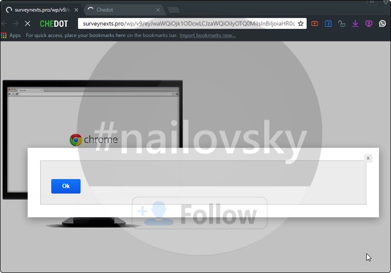 Surveynexts.pro pop-up virus