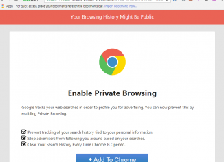 Enable-private-browsing.com extension alert