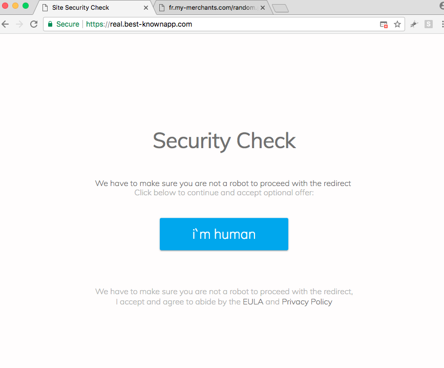 Real.best-knownapp.com Site Security Check pop-up