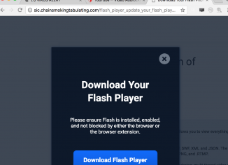 Sic.chainsmokingtabulating.com fake Flash Player alert