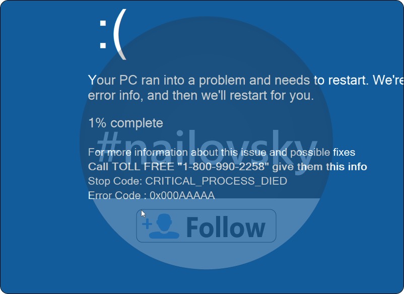 Error Code: 0x000AAAAA ransomware on PC