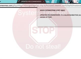 Comeonmac.com 'Updates Recommended' scam