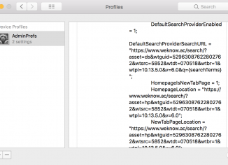 weknow.ac browser hijacker in Mac OS X profiles