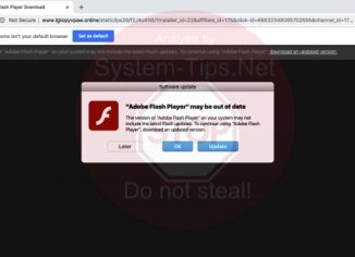 Lgtopyvpaw.online fake Adobe Flash Player update alert