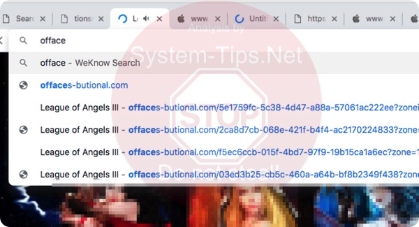 Offaces-butional.com redirect virus