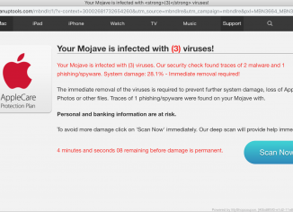 'Your Mojave is infected with (3) viruses' pop-up
