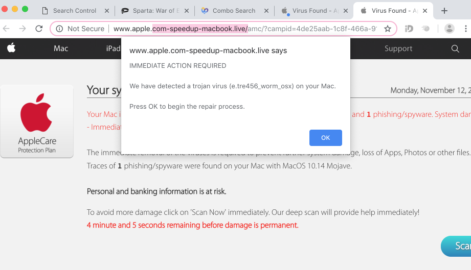 Apple.com-speedup-macbook.live scam
