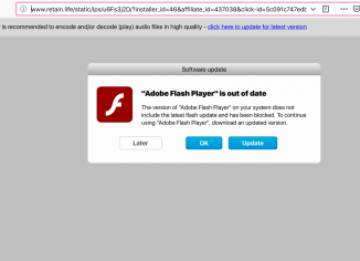 Retain.life fake Adobe Flash Player update
